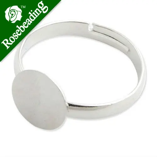 

Nickel,Adjustable Ring Blanks Base With 10MM Blank Pad,Sold 50PCS Per Package