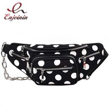 

New Arrivals Unisex Waist Bags Activity Casual Fanny Pack Canvas Dots Unisex Waist Pack Belt Bag Women's Waist Bag Bolsa