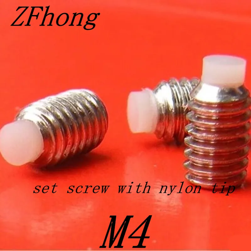 

20pcs M4*5/6/8/10/14/18/22/27/32 stainless steel hex socket nylon tip set screw