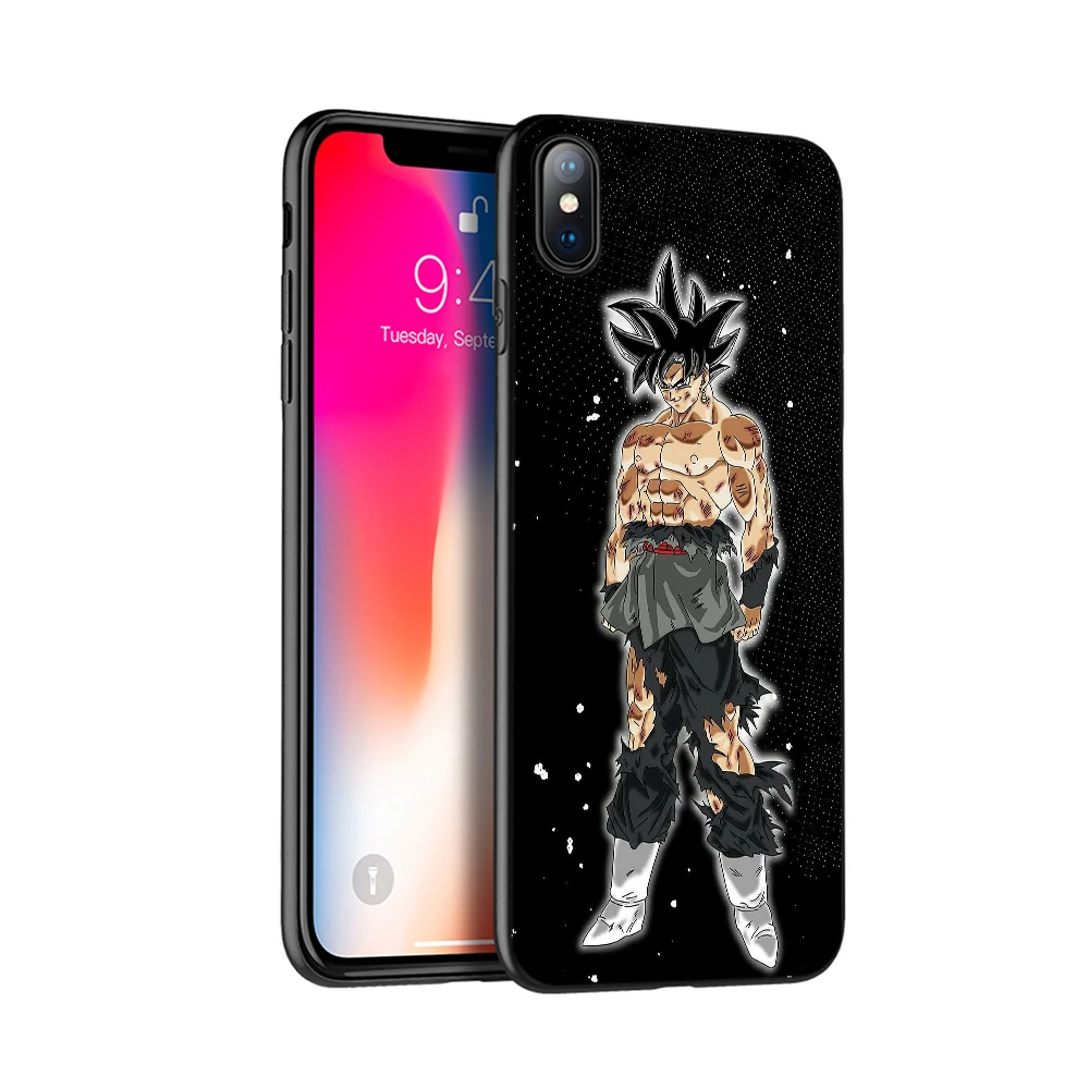 Черный ТПУ чехол для iphone 5 5s se 6 6s 7 8 plus x 10 силиконовый XR XS 11 pro MAX super vegeta saiyan|Бамперы| |
