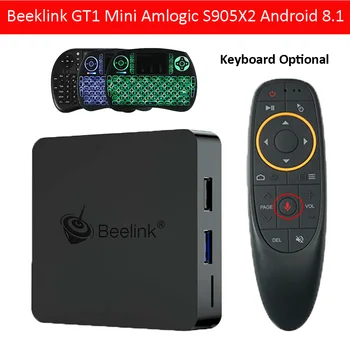 

Beelink GT1 Mini TV Box Amlogic S905X2 Android 8.1 TV Box 4G DDR4 32G BT 4.0 Dual Wifi HDMI 2.0 Set-Top Box With Voice Control