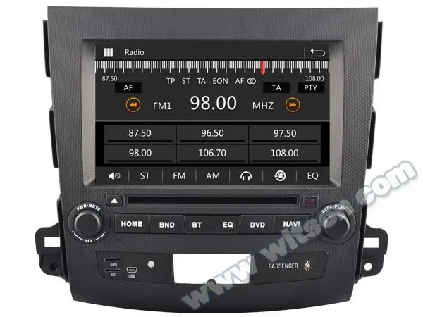 Top WITSON CAR DVD GPS For MITSUBISHI OUTLANDER with Capctive Screen+1080P+DSP+WiFi+3G+DVR+Good Price car audio stereo 24