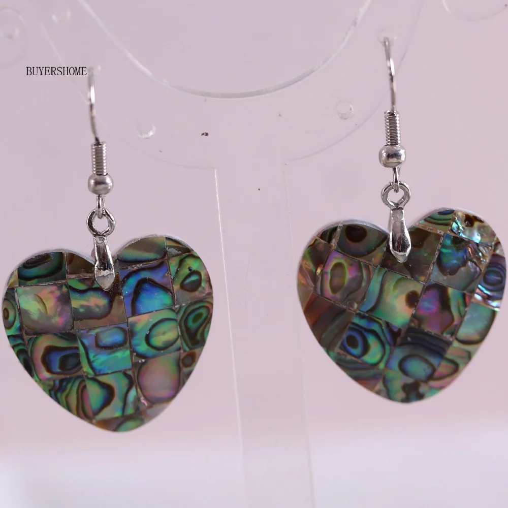 Free Shipping Fashion Jewelrly Heart New Zealand Abalone Shell Dangle