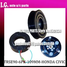 TRS090 AC Компрессор сцепления для автомобиля HONDA CIVIC 1,7 2002-2005 три провода OEM 38810PLMA12