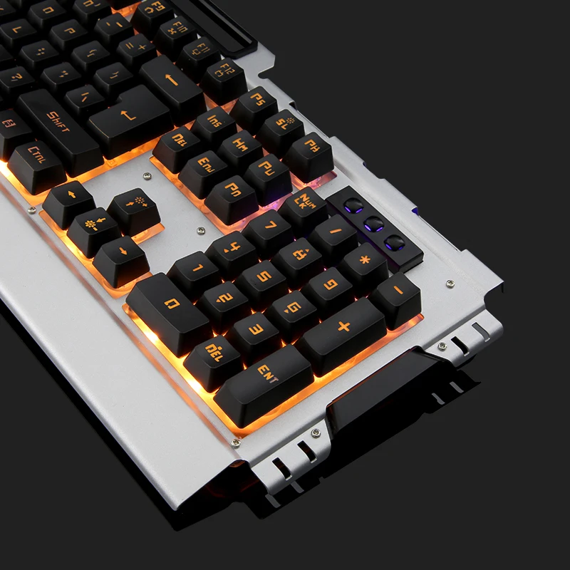 K33 проводной Радужный светодиодный Эргономичный игровой usb-клавиатура с подсветкой+ 6 кнопок 3200 dpi, набор Оптической Геймерской Мыши+ коврик для мыши
