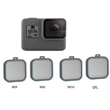 Набор из 4 комплектов фильтров для объектива ND для Gopro Hero 5 Hero 6 Hero 7(ND 4 8 16)+ Комплект фильтров CPL Для Gopro