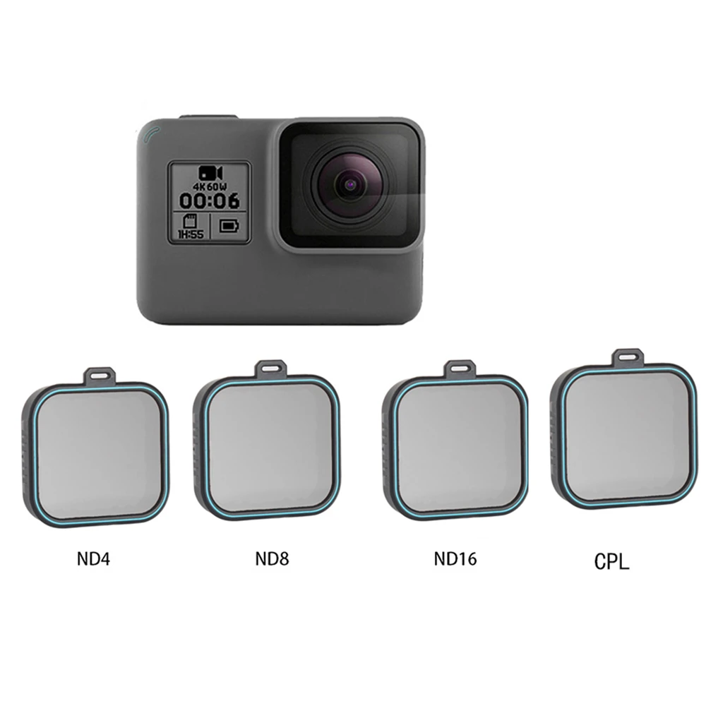 Комплект фильтров для экшн Камеры Gopro Hero 5 6 7 -ND 4 8 16 шт./упаковка Чехлы экшн-камер 