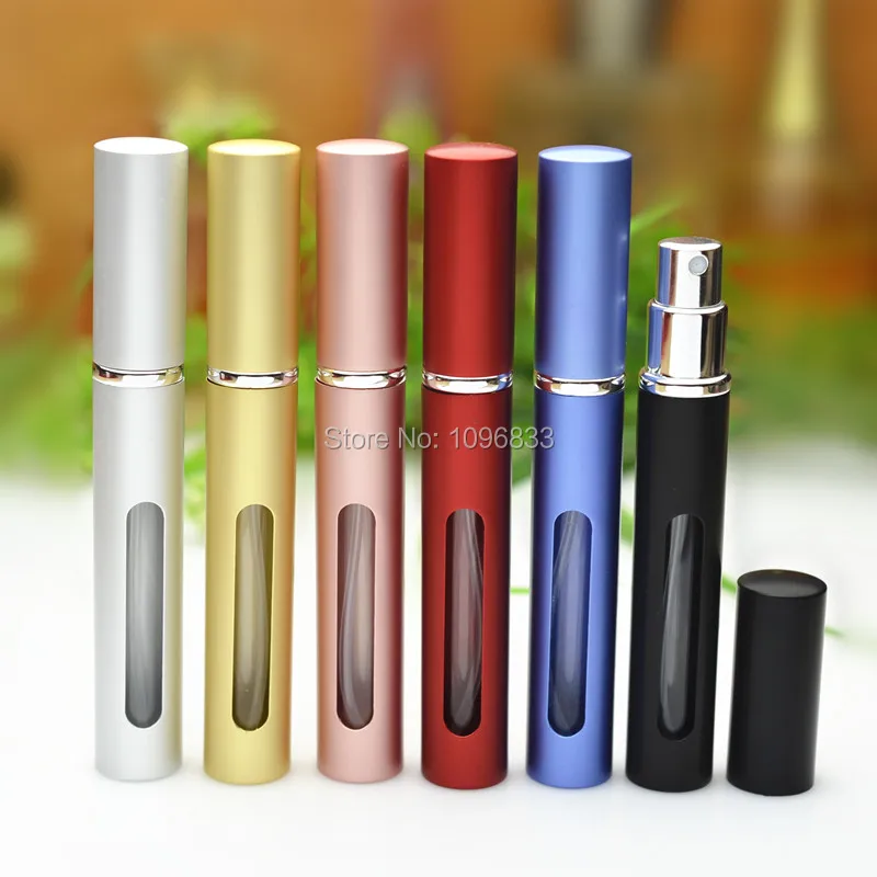 

5ML Aluminium Perfume Bottle with Visible Window, Aluminum Mist Spray Bottles Parfum Atomizer Fragrance Refillabe Bottle, 25PCS