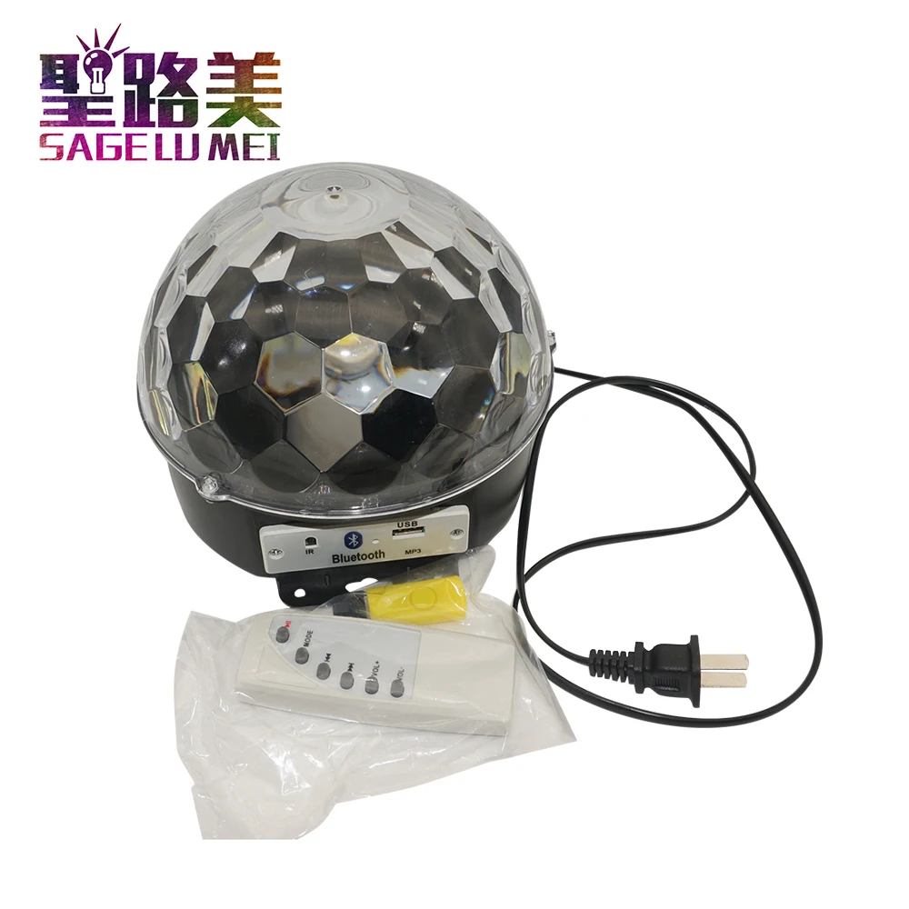 

LED disco ball light remote control music stage effect soundlights 18W Bluetooth DJ magic project laser party lights