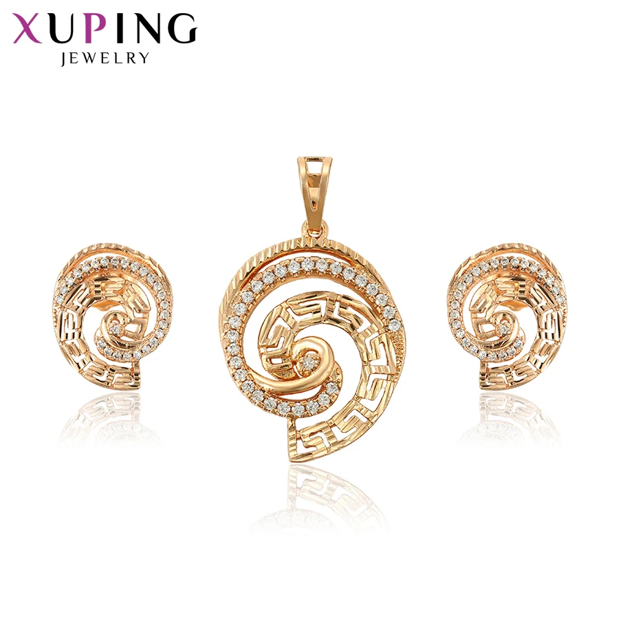 

Xuping Jewelry Sets Vintage Temperament Small Fresh Spiral Design Style for Women Party Christmas Gifts S121.6-64838