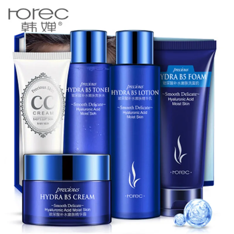 

Horec Hyaluronic Acid Rejuvenation Five-Piece Combination Other Skin Care Moisturizing Nourishment Oil Clean
