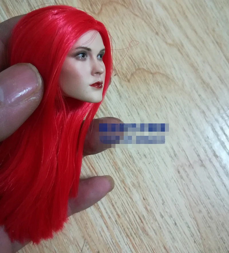 Масштаб 1/6 красная голова Sonja модель головы из красных волос женская лепка