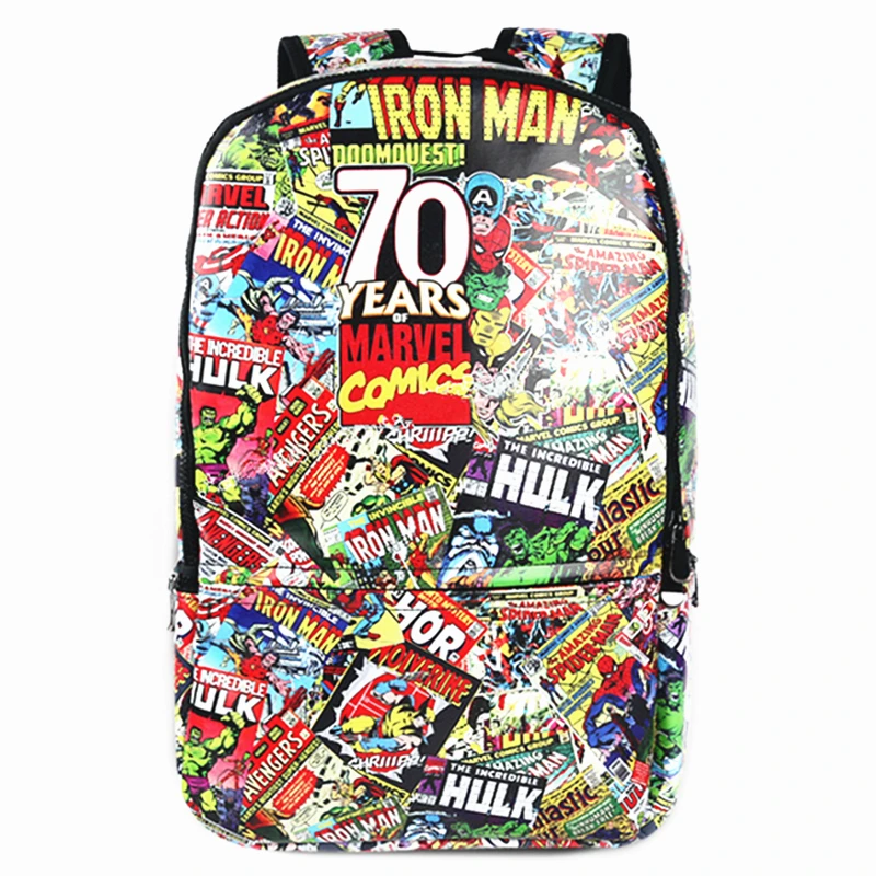 Marvel Movie 70 юбилей Рюкзак Mochila большой емкости унисекс школьные сумки рюкзак для