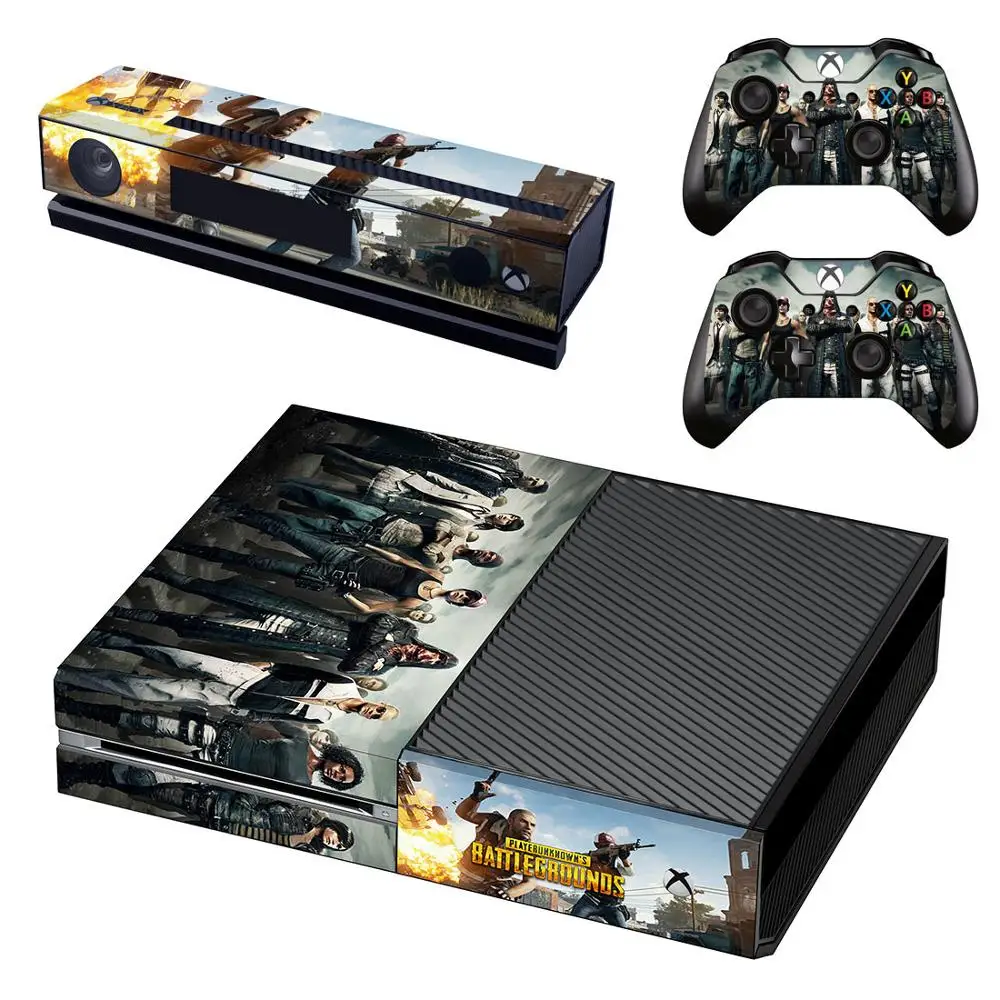 

PUBG Stickers For Xbox one Skin Protective Vinyl Decal Skins Sticker Cover For Xbox One Console Kinect Two Controllers