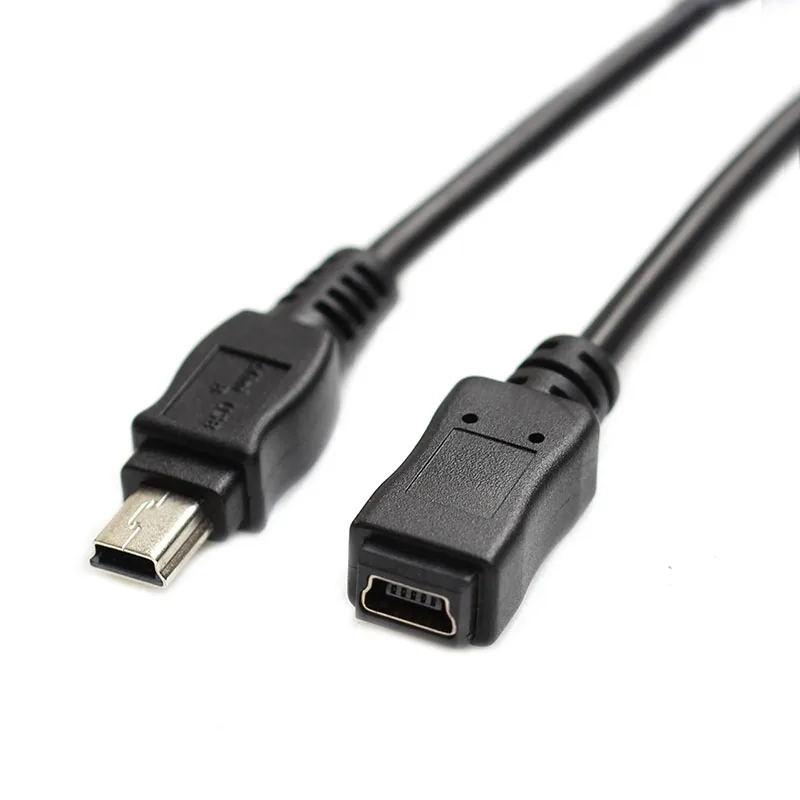 Heißer Verkauf 1 Stücke Schwarz Licht Adapter Kabel 50 cm/150 cm Mini USB B 5pin Männlich Zu Weiblich Verlängerungskabel Kabel Adapter