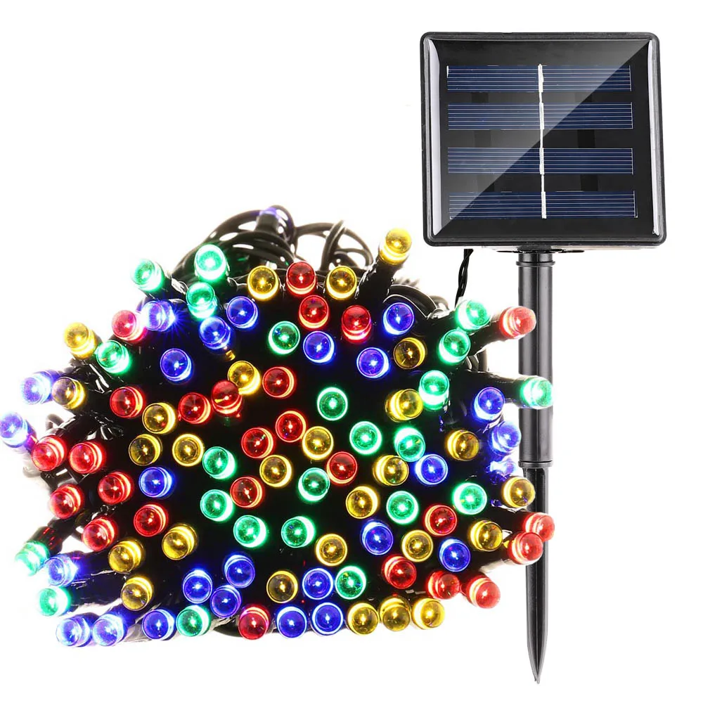 solar multi coloured fairy lights