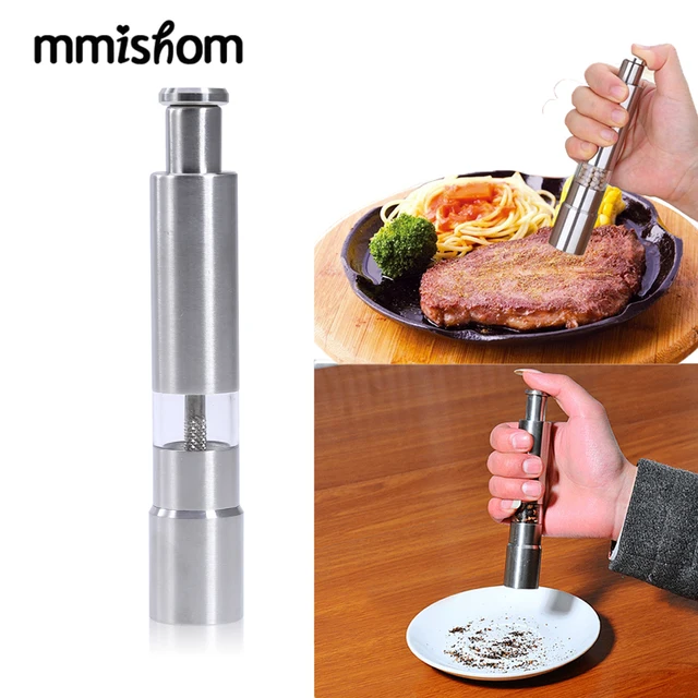 Stainless Steel Hand Salt Pepper Mills Grinder Shaker Seasoning Spice Grind Cooking Tool Kitchen Accessories Stainless Steel Hand Salt Pepper Mills Grinder Shaker Seasoning Spice Grind Cooking Tool Kitchen Accessories