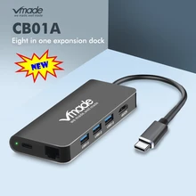 Vmade usb-хаб USB C HDMI RJ45 PD teur поддержка 4K MacBook samsung Galaxy S9 huawei Compagnon 20 P20 Pro type C USB 3,0 концентратор