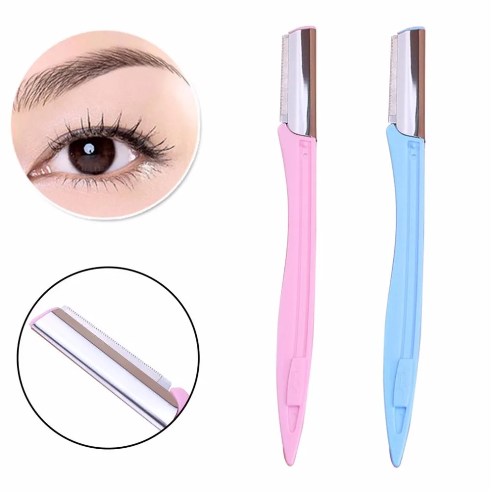 Portable Women Eyebrow Trimmer Makeup Trimmer Shaving Razor Blades