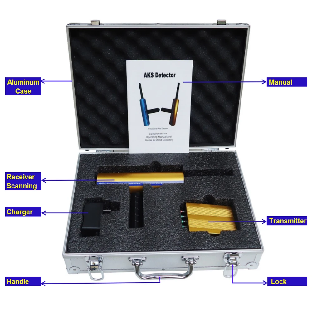 Переносной дальний АКС детектор золота алмазов металлоискатель золотой детектор AKS 3D детектор металла