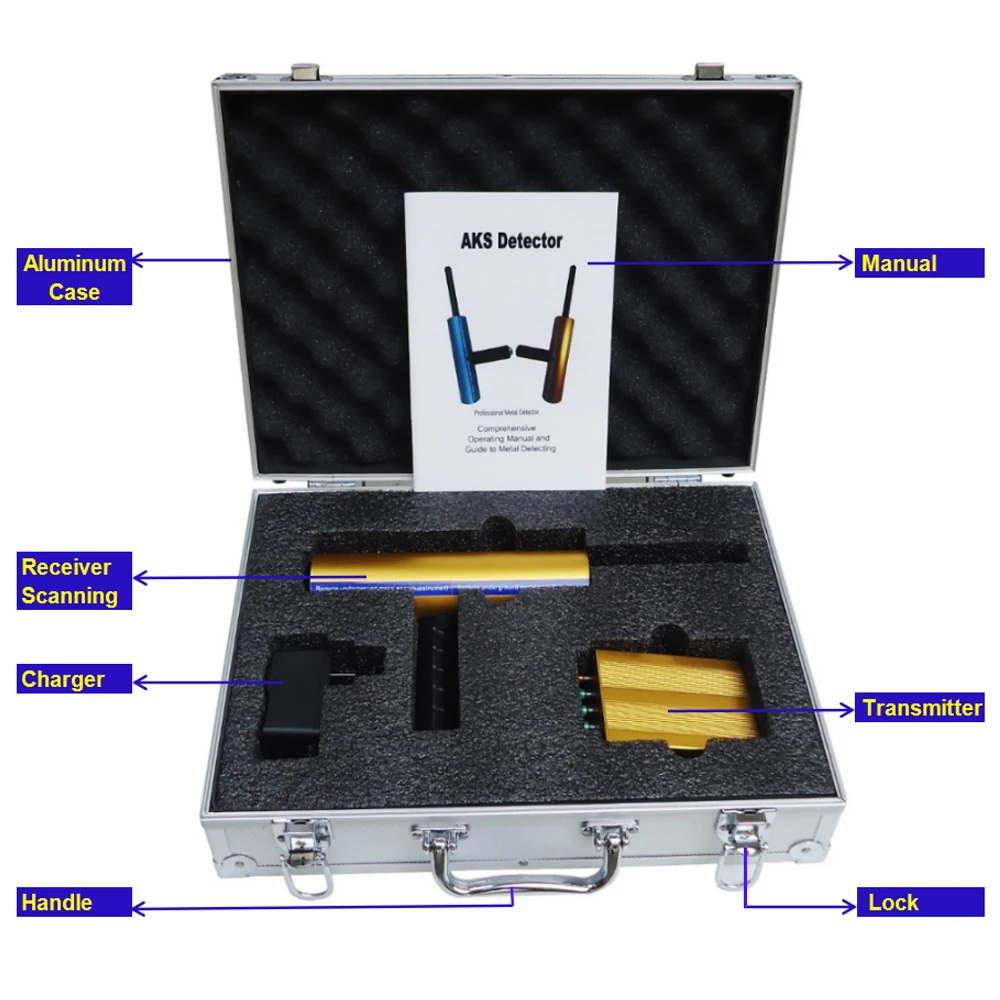 

Protable Long Range AKS Gold Diamond Detector Metal Detectors Gold Detector AKS 3D Metal Detector