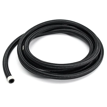 

AN8 8AN 3 Meters Stainless Steel Nylon Braided Oil Fuel Line Hose Black Auto Fuel Supply Accessories