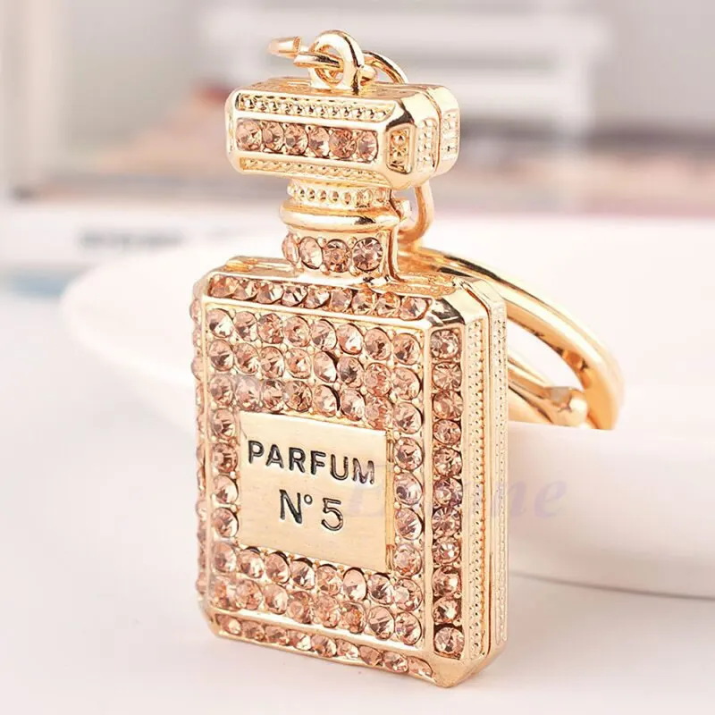 On Sale Lovely Perfume Fragrance Bottle Charm Pendent Rhinestone Purse Bag Keychain Gift 0KjdwKNg