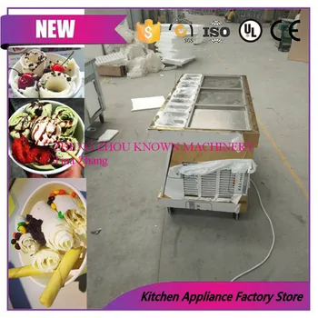 

Free shipping fried ice cream machine three square pan Fried ice pan machine ice cream maker