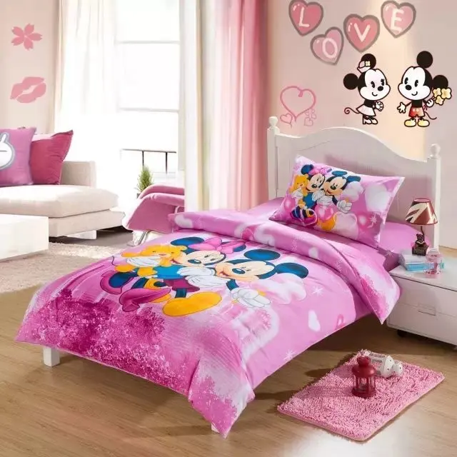 Mickey Minnie Mouse Quilt Comforter Bedding Sets Single Twin Size