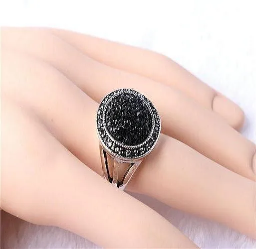 MISANANRYNE Горячая Мода черный сломанный камень аксессуары кольца для женщин Богемия Стиль обручальное кольцо