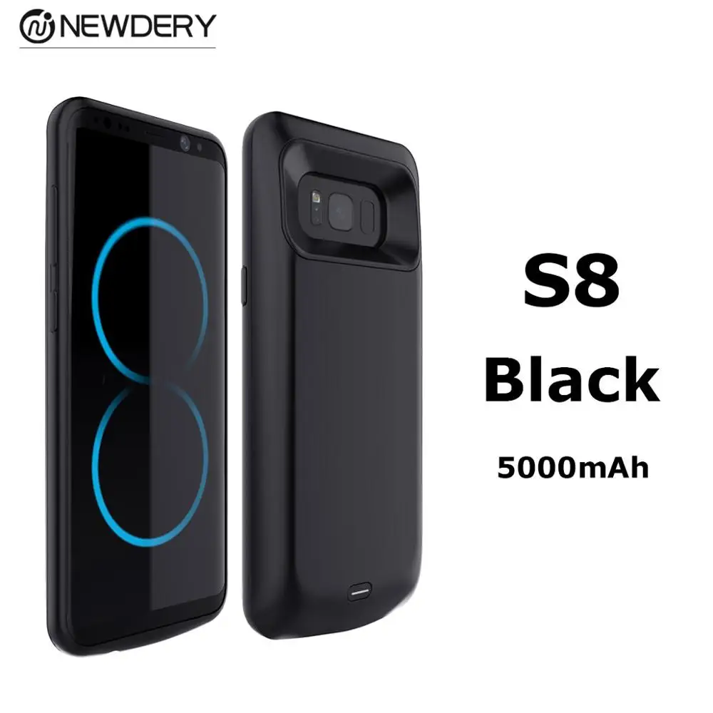 Новые продукты, 5500 мАч, чехол для смартфона samsung S8 plus S8+ 5000 мАч, чехол для зарядного устройства, разноцветный для samsung galaxy S8 - Цвет: Black S8 5000mAh