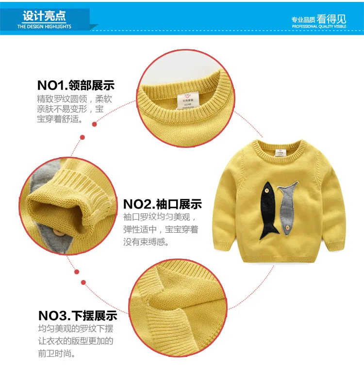 2018 Spring Autumn Winter 2-10 Years Old Teenage Christmas Gift O-Neck Knitted School Child Cartoon Baby Kids Boys Sweaters (6)