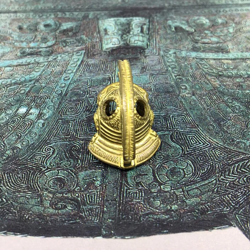 Самурайский шлем латунный нож бусины зонт веревка бисер уличный подвеска|pendant