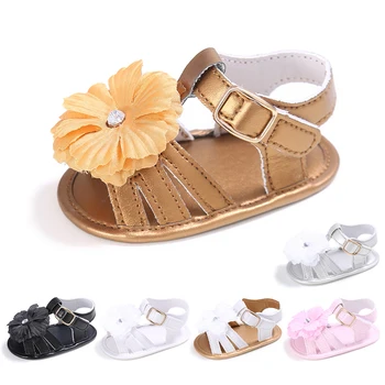 

newborn 0-1 year old baby GIRL cute flower princess step shoes summer sandals soft bottom baby step shoes Non-slip First Walker