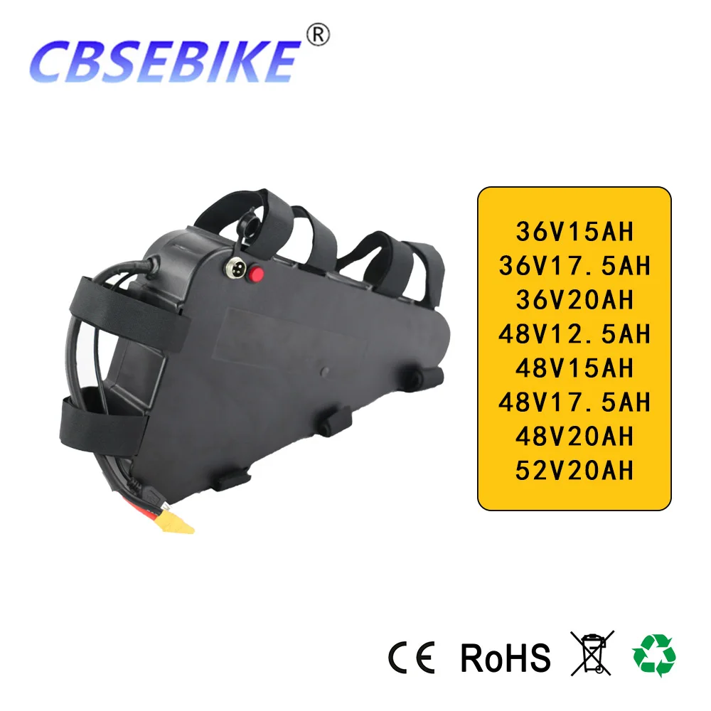 CBSEBIKE, фара для электровелосипеда в Батарея 48V 20Ah 52V 20Ah Треугольники Электрический велосипед Батарея для 1000 Вт 750 Bafang BBS03 BBSHD BBS02 CBSEBIKE, фара для электровелосипеда в Батарея 48V 20Ah 52V 20Ah Треугольники Электрический велосипед Батарея для 1000 Вт 750 Bafang BBS03 BBSHD BBS02