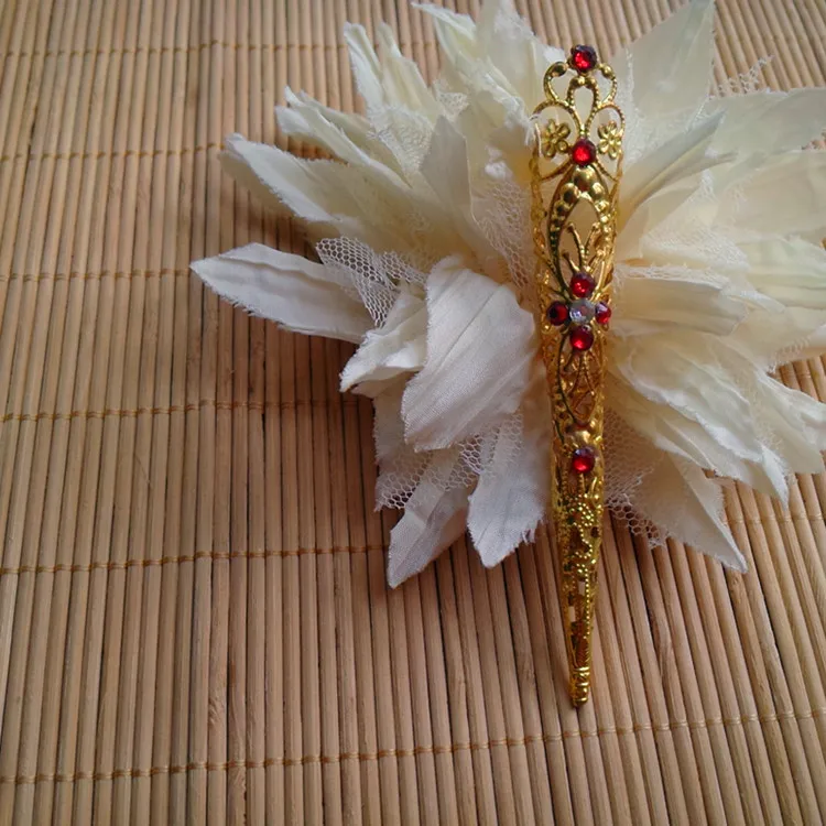 10 шт китайские золотые длинные ногти Декор бусины польский ювелирные изделия древние для индийских танцев 10 см - Цвет: Red