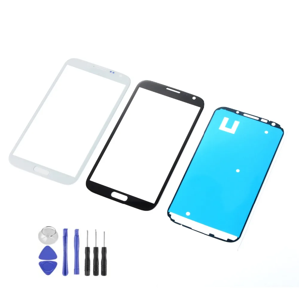 

LCD Front Glass Touch Screen For Samsung Galaxy Note 2 II N7100 N7105 N7108 I317 T889 L900 Touch Screen Sensor+Adhesive+Tools