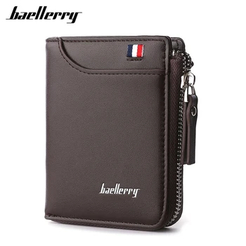 

Baellerry Brand Hot Men Wallet Luxury Card Holder Short Wallet Men's Purse Card Case Casual Standard Wallets Zipper Coin Purse