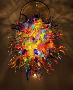

Colorful Murano Glass Chandeliers LED Lights Italian Style Hand Blown Glass Art Chandelier Light Air Shipping