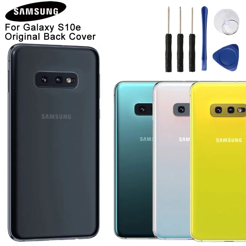 Samsung Backshell Back Cover for SAMSUNG GALAXY S10e SM-G9700 G9700 Phone Battery Cover Glass Housing Case + Tools Samsung Backshell Back Cover for SAMSUNG GALAXY S10e SM-G9700 G9700 Phone Battery Cover Glass Housing Case + Tools