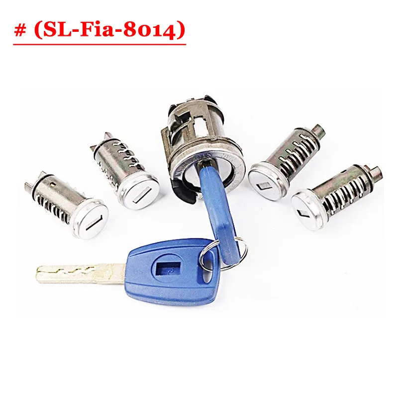 New Replacement Car Door Lock Cylinder SIP22 Blade Full Lock Set with 5