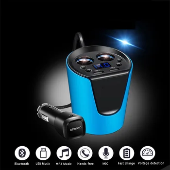 

Bluetooth fm transmitter charger TF/Miscro SD U disk Music MP3 Player Handsfree Car Kit LED Digital Display cigarette lighter