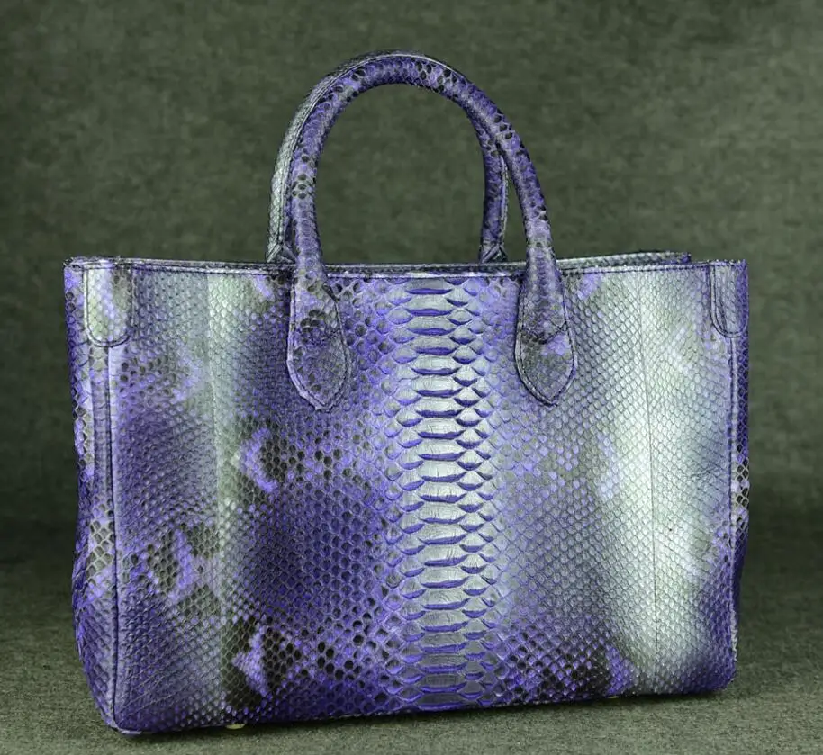 

Accept private label Custom logo wholesale drop shipping Genuine real python leather exotics bags iver size