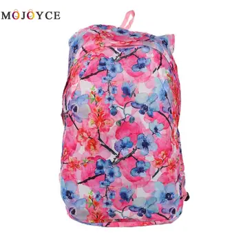 

Portable Full Floral Printing Folding Backpack Ultralight Waterproof Large Capacity Foldable Backpack Travel Bag for Men Women