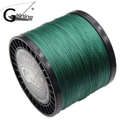 Набирает Multifilament лески 4 нити 1000 м истиранию плетеные линии 6lb-137lb супер сильный PE лески - Цвет: Зеленый