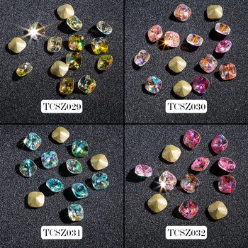 

3D Clear Glitter Shinny Crystal Diamond 8MM Size for Nail Art Rhinestones Decorations DIY and nail art decorations