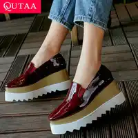 QUTAA 2020 New Fashion Women Shoes Platform All Match Slip on Wedges Heel Women Pumps Casual Shoes Women Pumps Size 34-40