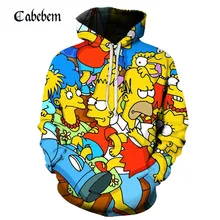 Забавный Homer Simpson Аниме толстовки для мужчин 3D печать брендовый