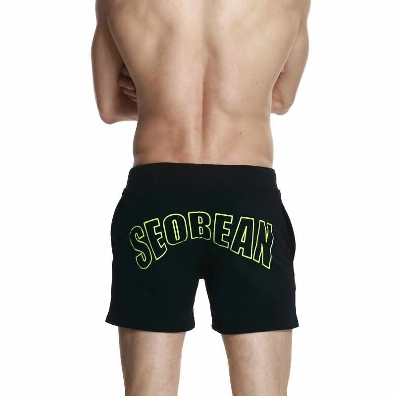 SEOBEAN, бренд лето хлопок Мужские на открытом воздухе активные шорты для бега Высокое качество Мужская спортивная одежда фитнес Баскетбол короткие брюки