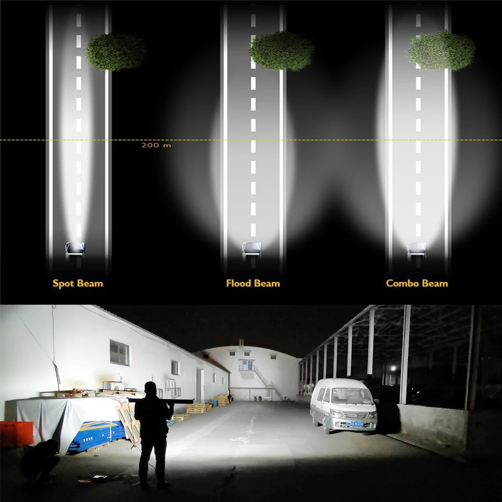 CO светильник 12D 22 дюймов Led бар Offroad 390 Вт изогнутая 3-рядная комбинированный прожектор, светодиодный светильник для бездорожья джип УАЗ внедорожник 4WD ATV 12V 24V